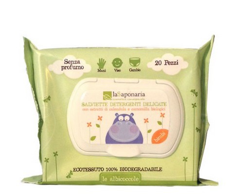Salviette detergenti delicate bimbi La Saponaria