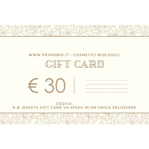 Gift Card 30 euro – Buono Regalo PrimoBio