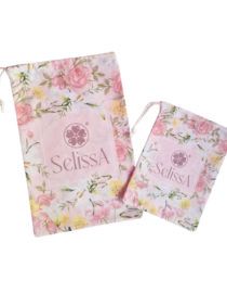 Beauty bag in cotone rosa SelissA